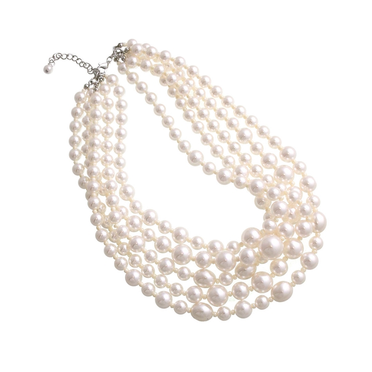 シルバー | ネックレス パール 5連 | VINGTAINE