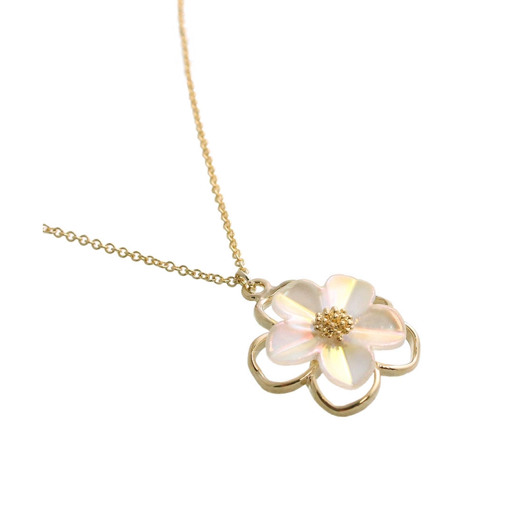 ネックレス フラワー シェル風 | VINGTAINE | 詳細画像3 