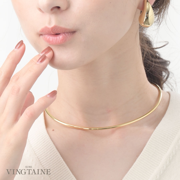 メタルチョーカー ネックカフ チョーカー | VINGTAINE | 詳細画像1 