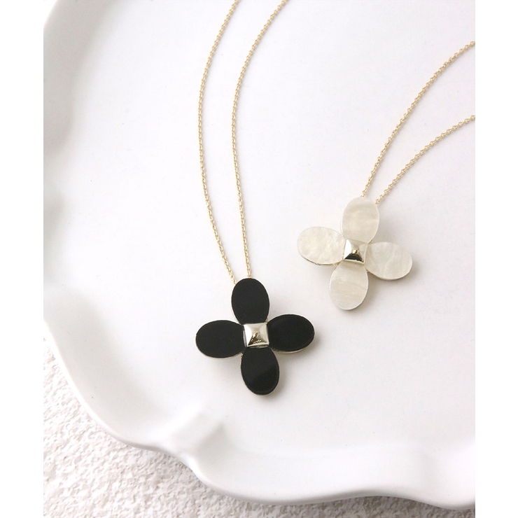 フラワーモチーフ ネックレス メタルアクセ | VINGTAINE | 詳細画像4 