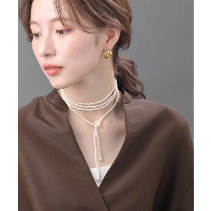 ロングパールラリアットネックレス ロープ 約152cm | VINGTAINE | 詳細画像6 