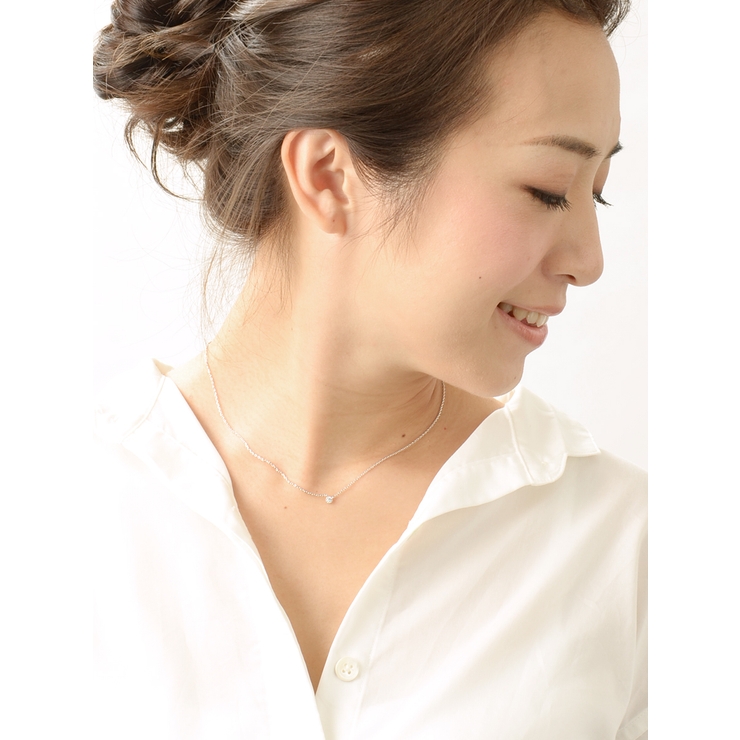 一粒キュービックジルコニアクラシカルネックレス キュービックジルコニアC93 1… | VINGTAINE | 詳細画像11 