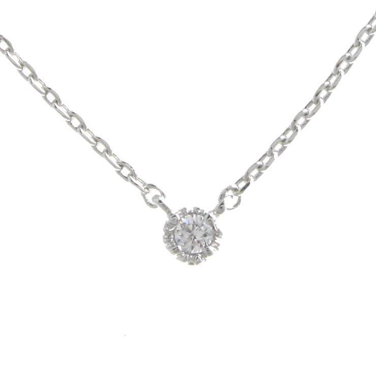 一粒キュービックジルコニアクラシカルネックレス キュービックジルコニアC93 1… | VINGTAINE | 詳細画像3 