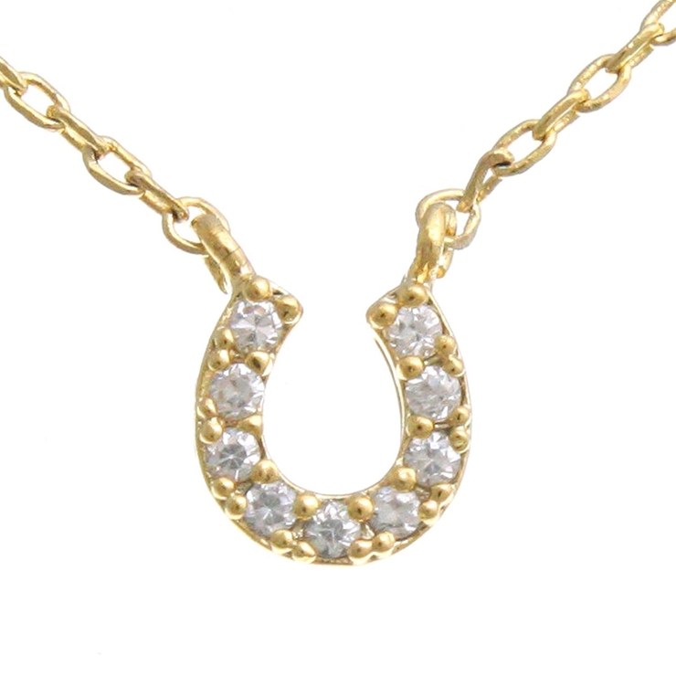 キュービックジルコニアホースシューネックレス キュービックジルコニア 馬蹄 | VINGTAINE | 詳細画像8 