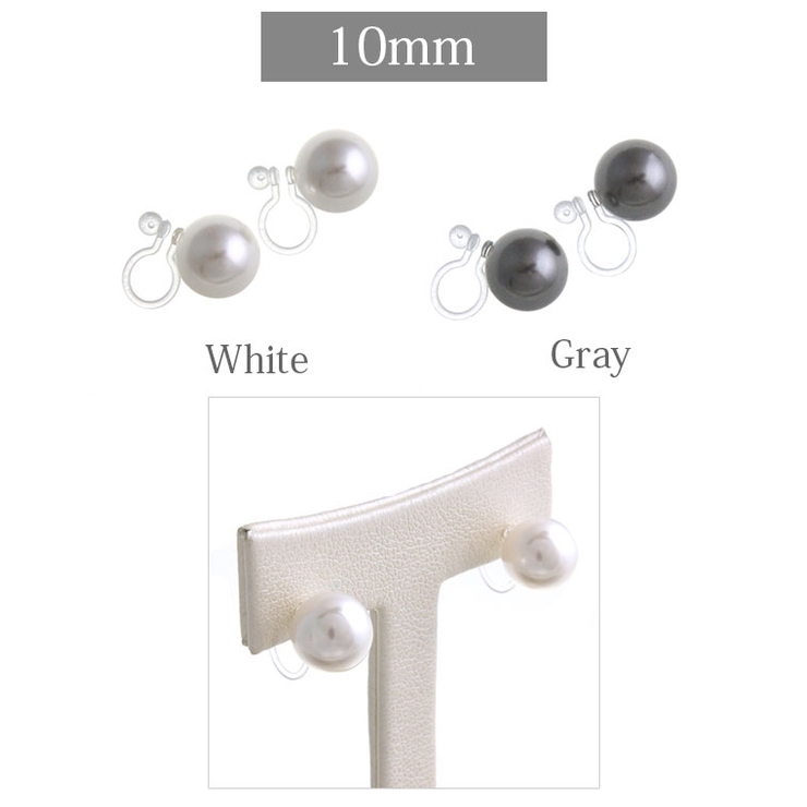 クリスタルパールノンホールピアス(10mm) ピアスみたいなイヤリング シンプル | VINGTAINE | 詳細画像2 