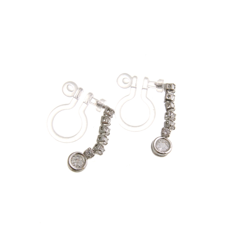 ミニラウンドストーンシンプルノンホールピアス 樹脂イヤリング 金属アレルギー | VINGTAINE | 詳細画像5 