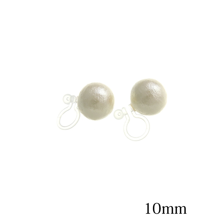 一粒コットンパールノンホールピアス 10mm 12mm [品番：VTNA0003287]｜神戸ヴァンテーヌ（コウベヴァンテーヌ）のレディースファッション通販｜SHOPLIST（ショップリスト）