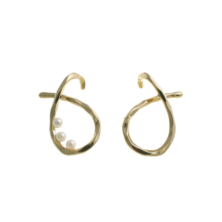 ニュアンスウェーブイヤーカフ パール アシンメトリー | VINGTAINE | 詳細画像2 