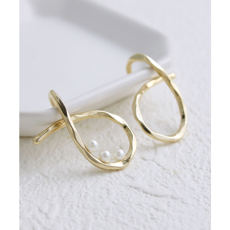 ニュアンスウェーブイヤーカフ パール アシンメトリー | VINGTAINE | 詳細画像8 