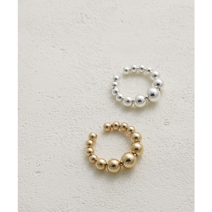 【片耳販売】メタルボールイヤーカフ 重ね付け イヤリング | VINGTAINE | 詳細画像7 
