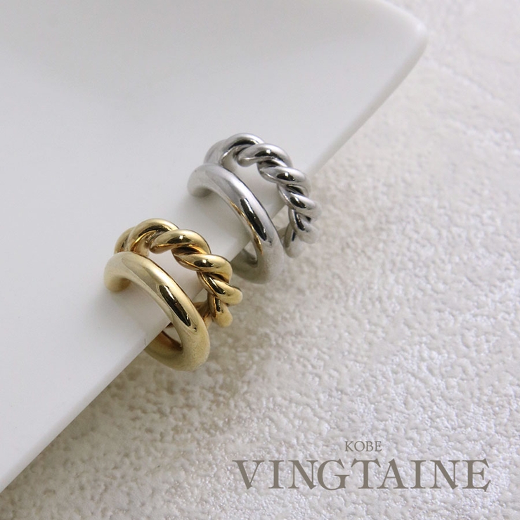 【片耳販売】イヤーカフ 2連風 ひねり | VINGTAINE | 詳細画像1 