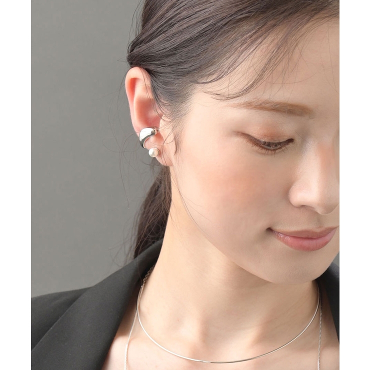 【片耳販売】パール付きウェーブイヤーカフ イヤーカフ イヤーカフス | VINGTAINE | 詳細画像5 