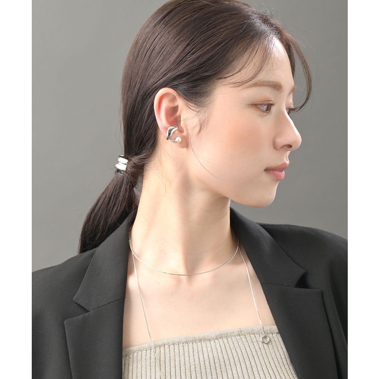 【片耳販売】パール付きウェーブイヤーカフ イヤーカフ イヤーカフス | VINGTAINE | 詳細画像6 