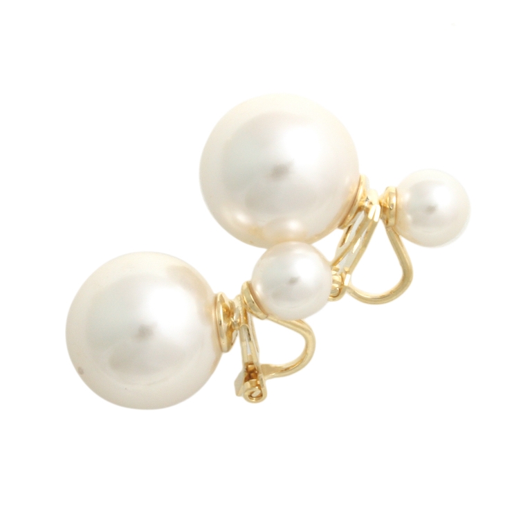 パールバックキャッチイヤリング リバーシブル ダブルパール | VINGTAINE | 詳細画像4 