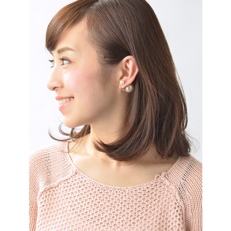 パールバックキャッチイヤリング リバーシブル ダブルパール | VINGTAINE | 詳細画像6 