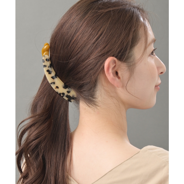 べっ甲風バナナクリップ(L)/シンプル/ヘアアクセサリー H-14 | VINGTAINE | 詳細画像3 