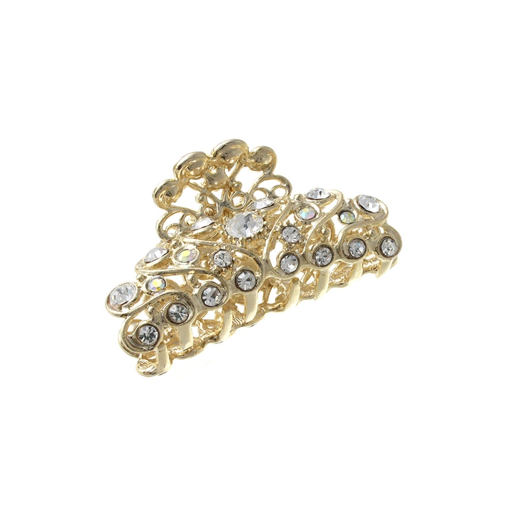 ゴールド | バンスクリップ エレガント ラインストーン | VINGTAINE