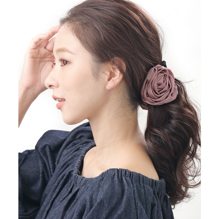 サテンローズバナナクリップ オフィス シンプル | VINGTAINE | 詳細画像3 