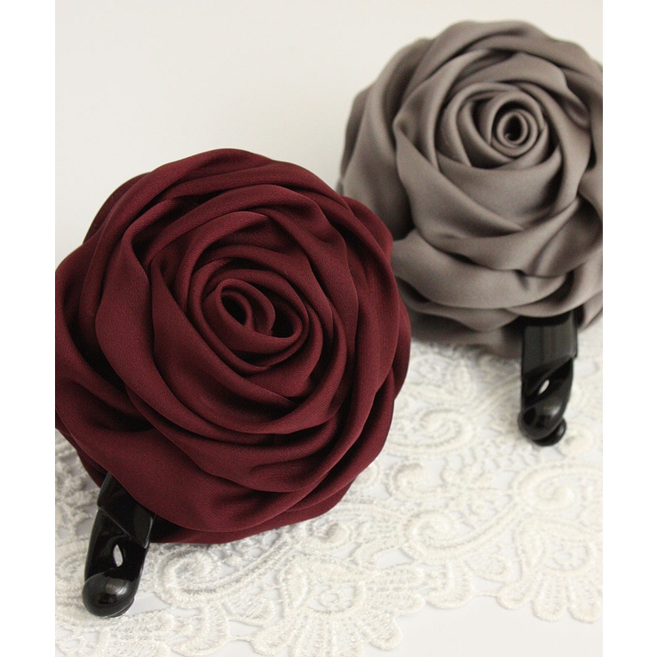 サテンローズバナナクリップ オフィス シンプル | VINGTAINE | 詳細画像9 