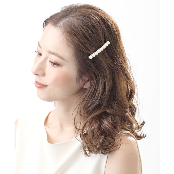 パールバレッタ(S)/シンプル/オフィス/ヘアアクセサリー H-217 | VINGTAINE | 詳細画像4 