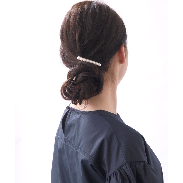 パールバレッタ(S)/シンプル/オフィス/ヘアアクセサリー H-217 | VINGTAINE | 詳細画像5 