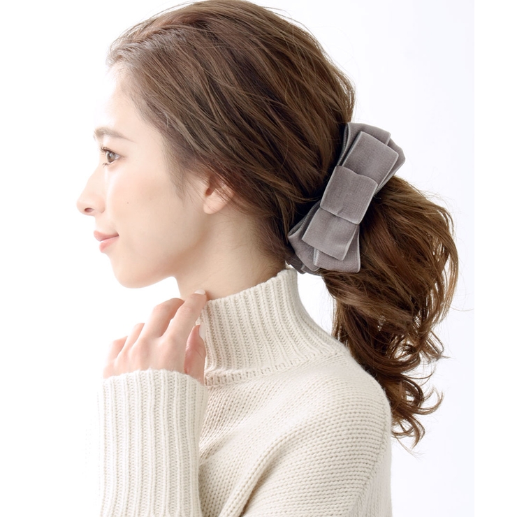 ベルベットリボンバナナクリップ シンプル ヘアアクセサリー | VINGTAINE | 詳細画像7 
