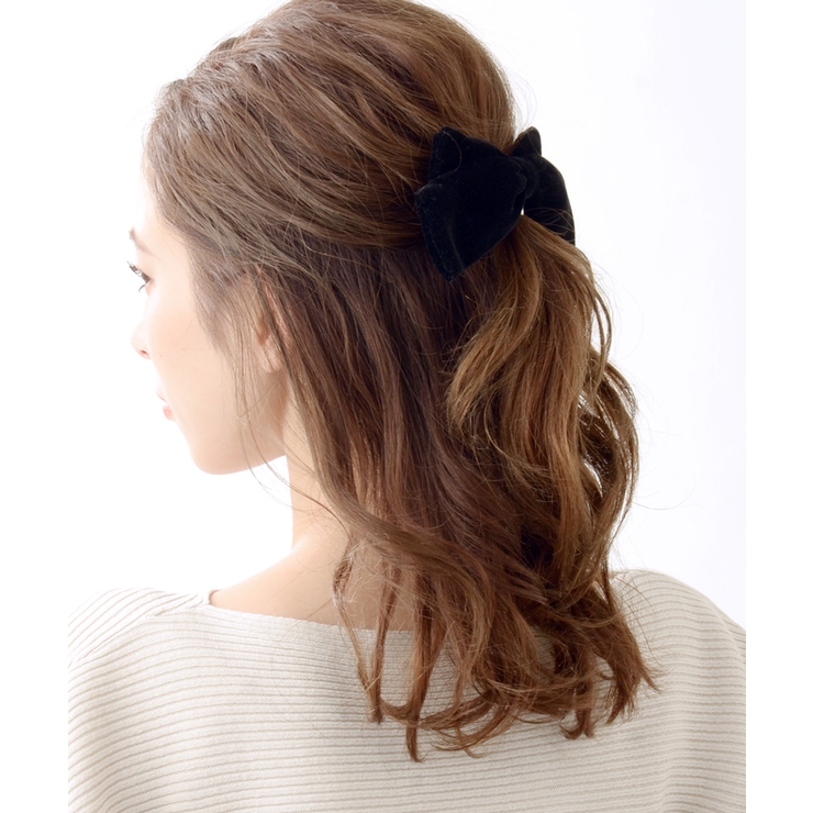 ベルベットビッグリボンバレッタ/ヘアアクセサリー/秋冬 H-252 | VINGTAINE | 詳細画像4 