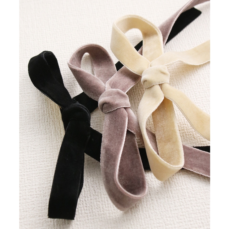 ベルベット細リボンバレッタ（ロング） シンプル オフィス | VINGTAINE | 詳細画像16 