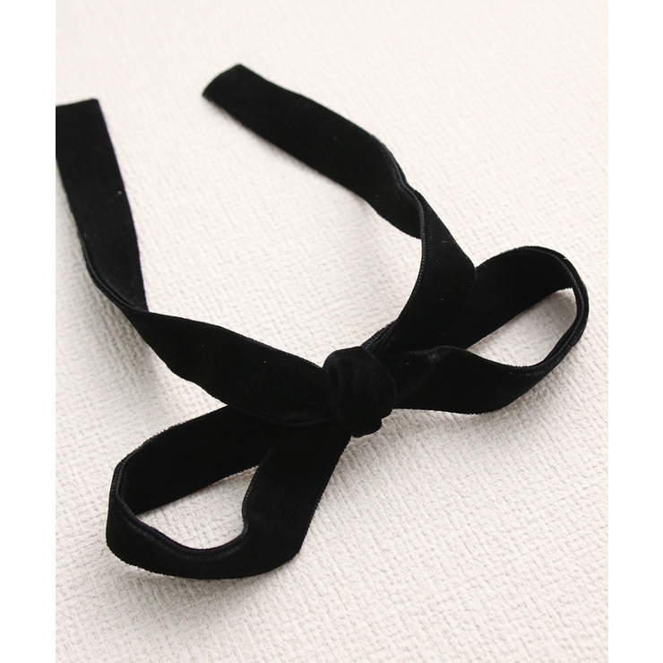 ベルベット細リボンバレッタ（ロング） シンプル オフィス | VINGTAINE | 詳細画像17 