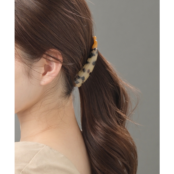 べっ甲風バナナクリップ(S) シンプル ヘアクリップ | VINGTAINE | 詳細画像3 