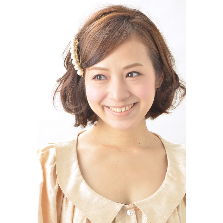 コットンパールバレッタ（M）/シンプル/オフィス/ヘアアクセサリー H-590 | VINGTAINE | 詳細画像5 