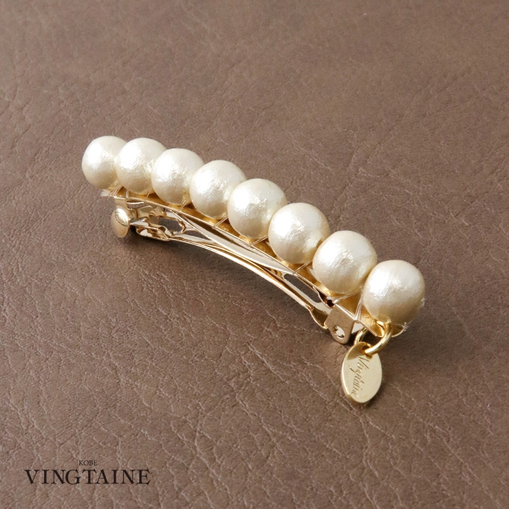 バレッタ コットンパール 8mm | VINGTAINE | 詳細画像1 