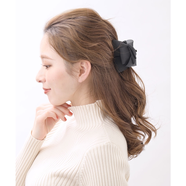 センターリボンバンスクリップ ヘアアクセサリーH 620[アクセサリー