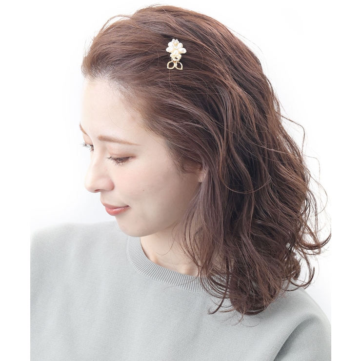 キュートフラワーミニヘアクリップ パール 花 | VINGTAINE | 詳細画像6 