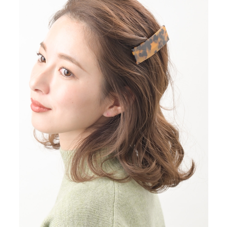 べっ甲風スクエアバレッタ/シンプル/マーブル/ヘアアクセサリー H-683 | VINGTAINE | 詳細画像8 