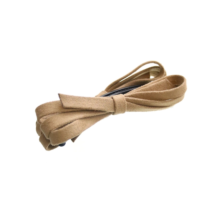 ベージュ | ループリボンバナナクリップ（スエード調） リボン 細リボン | VINGTAINE