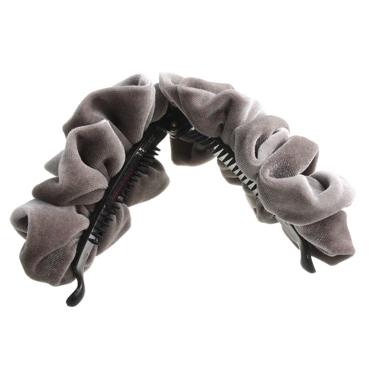 ベロアフリルバナナクリップ シンプル ブラック | VINGTAINE | 詳細画像2 