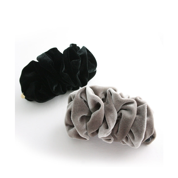 ベロアフリルバナナクリップ シンプル ブラック | VINGTAINE | 詳細画像7 