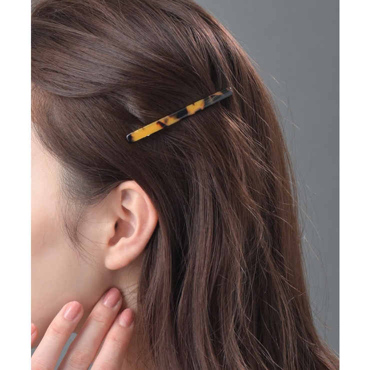 べっ甲風ラインミニバレッタ/ヘアクリップ/ヘアアクセサリー H-784 | VINGTAINE | 詳細画像4 