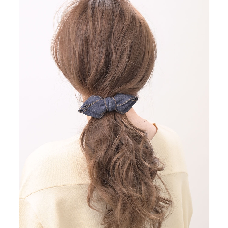 ステッチ入りデニムリボンバレッタ/ヘアアクセサリー/ヘアクリップ H-804 | VINGTAINE | 詳細画像5 