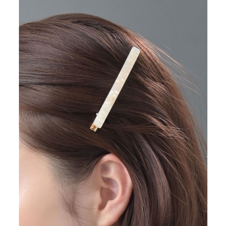 べっ甲風シンプルヘアクリップ くちばしクリップ ダッカールクリップ