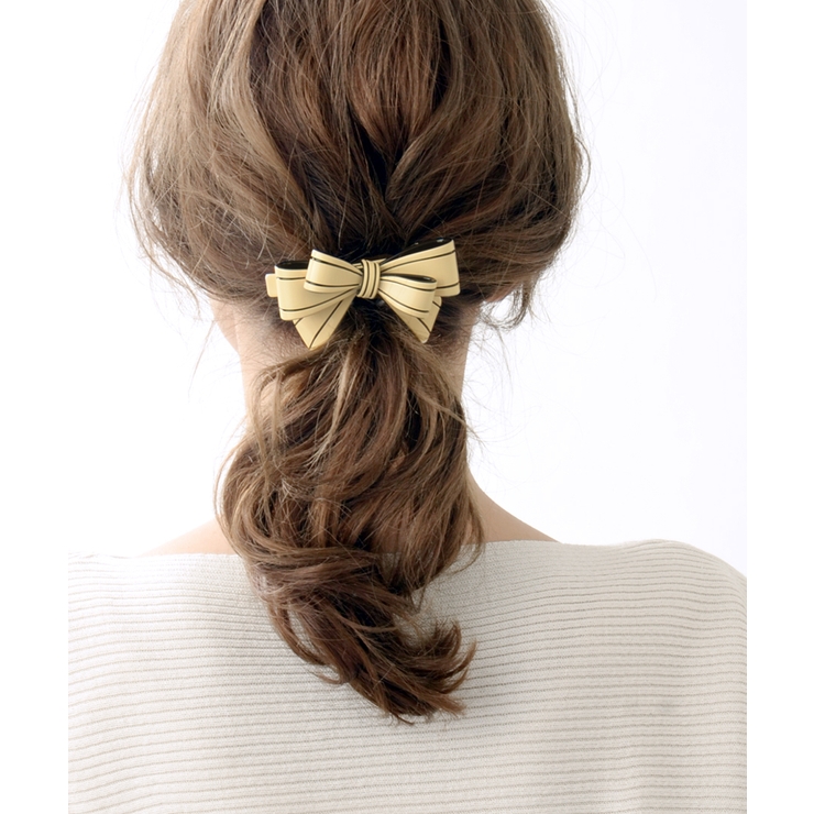 ベーシックカラーリボンバレッタ/立体/ヘアアクセサリー H-847 | VINGTAINE | 詳細画像2 