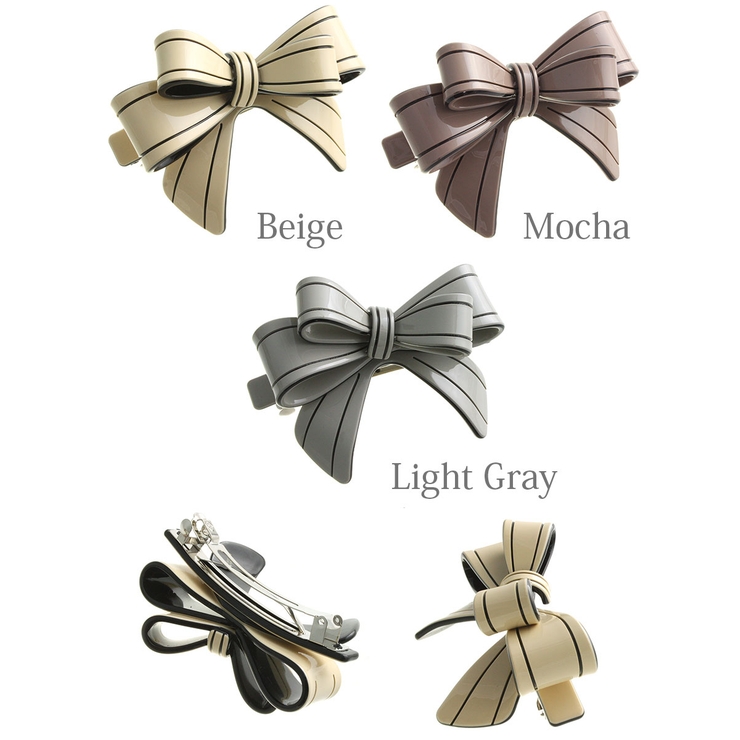 ベーシックカラーリボンバレッタ/立体/ヘアアクセサリー H-847 | VINGTAINE | 詳細画像4 
