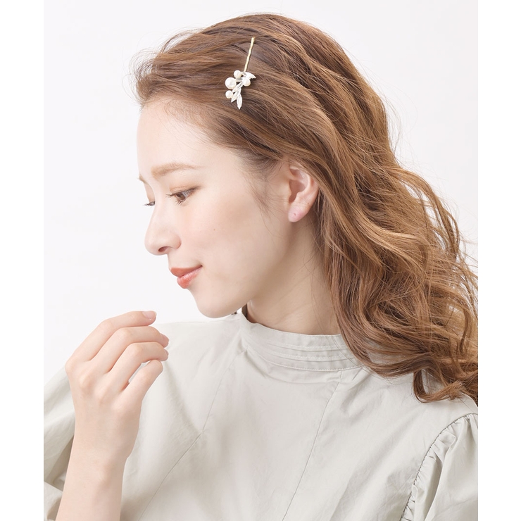 ビジューパールヘアピン//ヘアアクセサリー H-854[品番：VTNA0001846