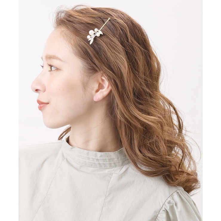 ビジューパールヘアピン//ヘアアクセサリー H-854[品番：VTNA0001846