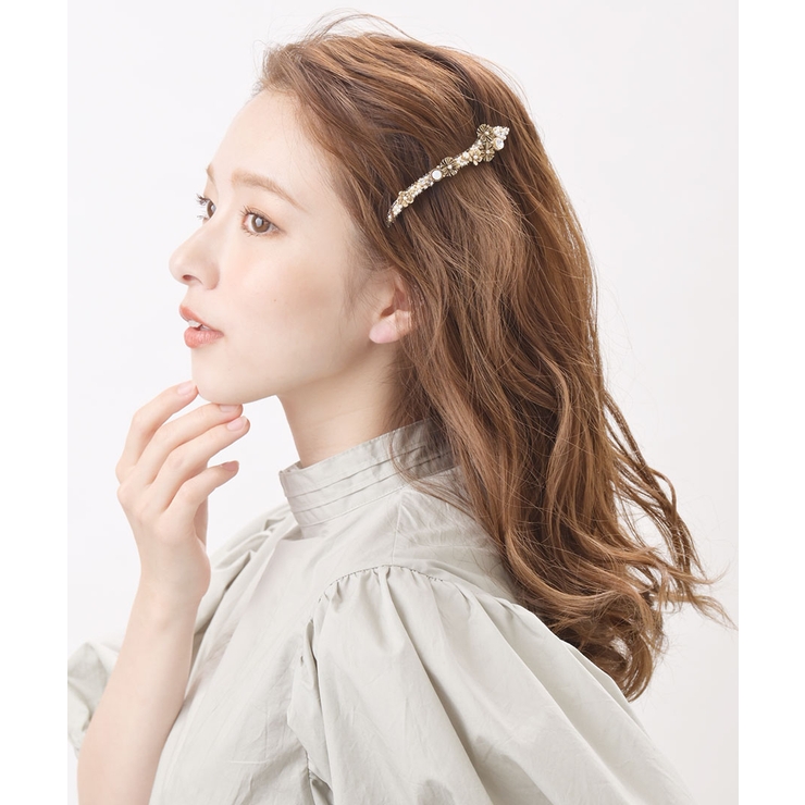 アンティーク調フラワーバレッタ/ヘアクリップ/ヘアアクセサリー H-861