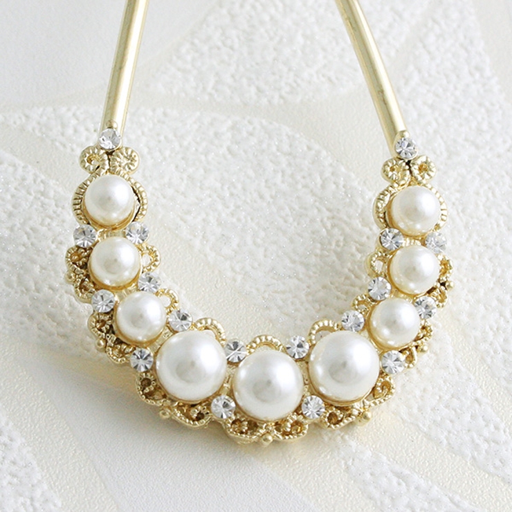 パールラインコーム/かんざし/U字 ヘアアクセサリー H-896 | VINGTAINE | 詳細画像10 