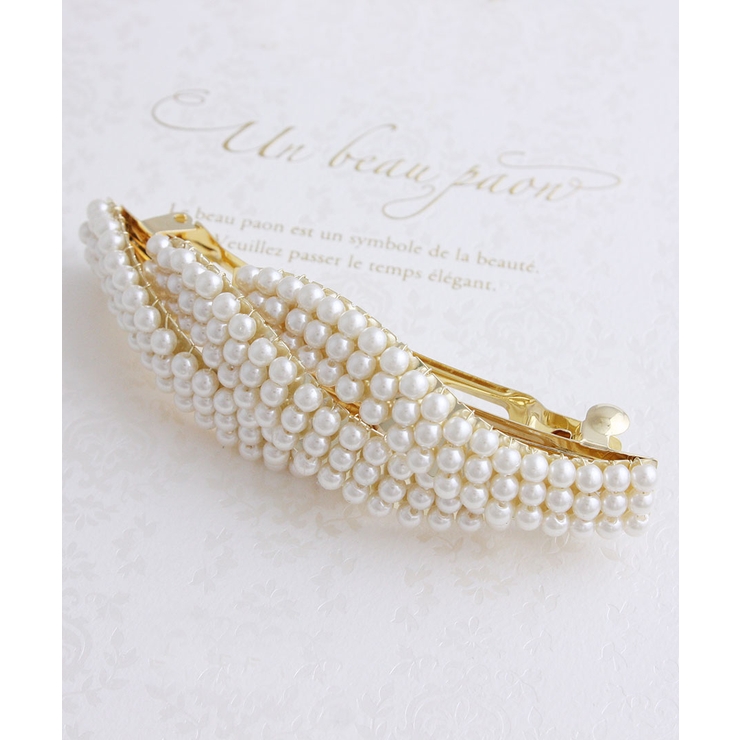 ツイストパールバレッタ ヘアアクセサリー ヘアクリップ | VINGTAINE | 詳細画像7 