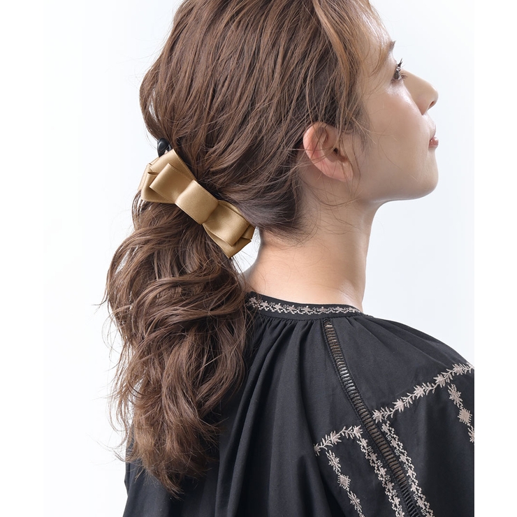リボンバナナクリップ（M）/シンプル/ヘッドアクセ/ヘアアクセサリー H-90 | VINGTAINE | 詳細画像7 