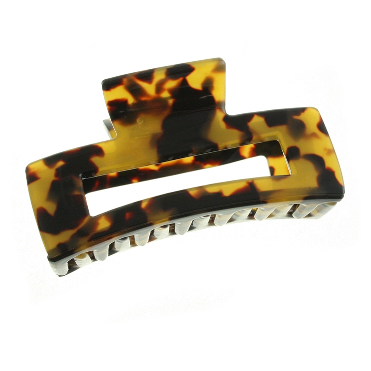 べっ甲風スクエア型バンスクリップ シンプル ヘアクリップ | VINGTAINE | 詳細画像3 